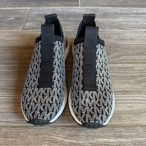 Michael Kors Women's Bodie Slip On Sneakers Black Crystal Embellishment Size 6.5